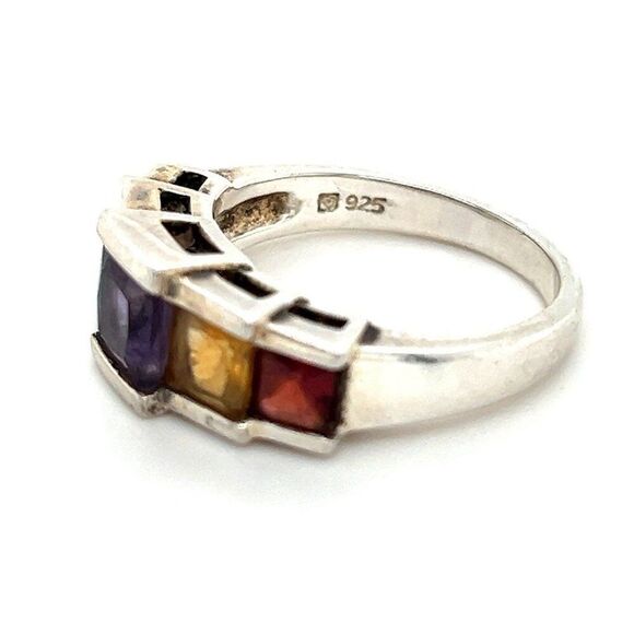 Sterling Silver 925 Semi-Precious Gems Ring - Picture 5 of 7